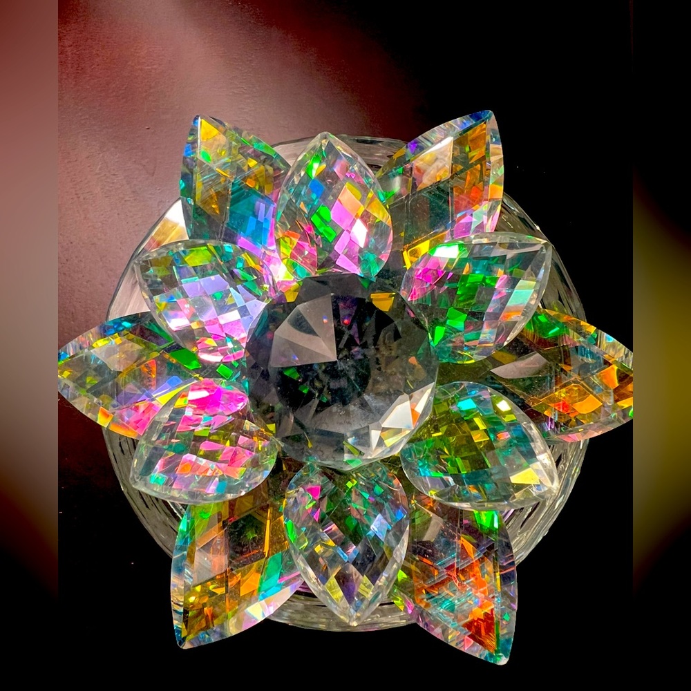 Crystal glass star keepsake box, bedside ring box jewelry Christmas Gift women